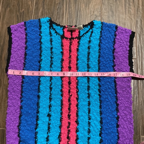 Vintage Colter Bay International striped sleeveless fuzzy vest - Picture 6 of 8